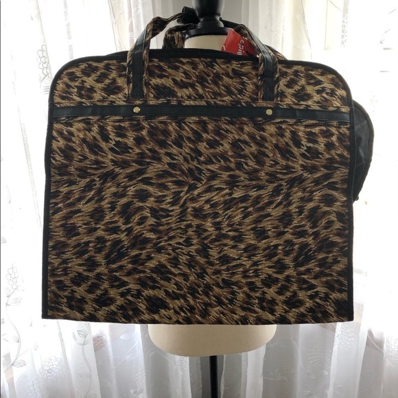 Pierre Cardin luggage bag animal print NWT Travel Vintage - Picture 6 of 10